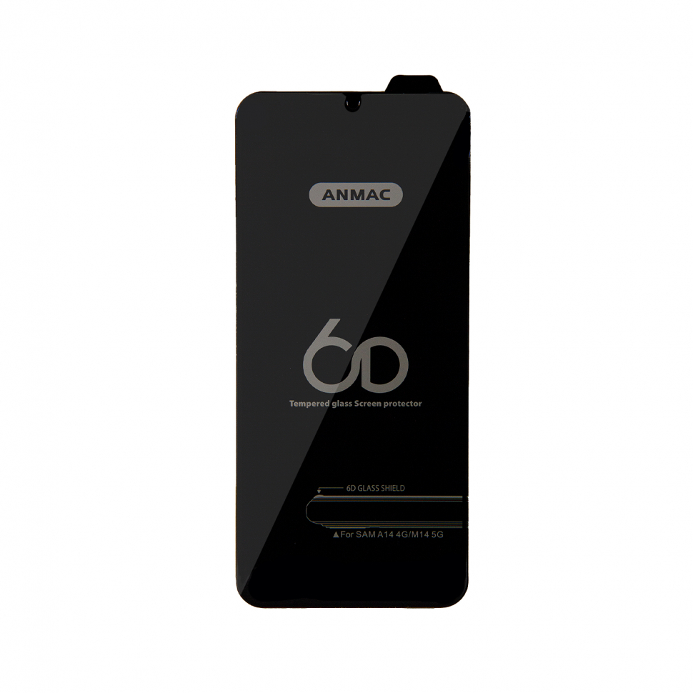 Защитное стекло Sam A14/M14 Anmac 6D Black без упаковки Арт.1137438 (10 шт./уп.)