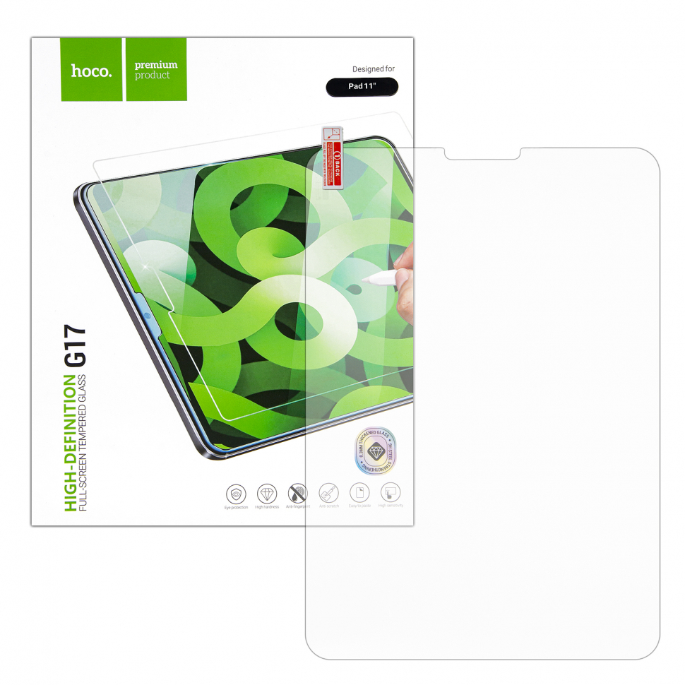 Защитное стекло iPad Pro 11 Full Screen G17 Hoco прозрачное
