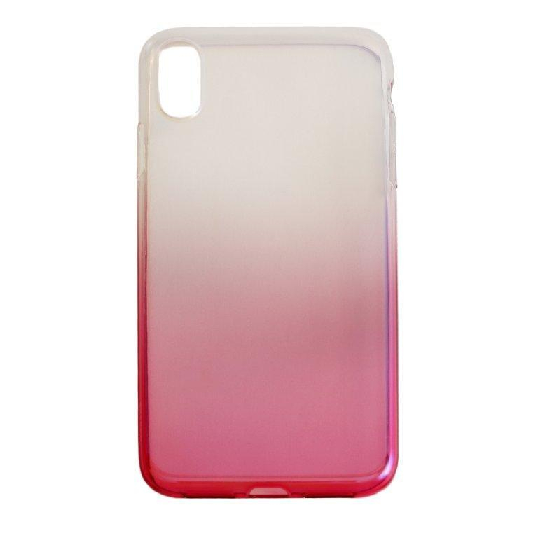 Чехол iPhone XS Max Baseus Glow Case прозрачный с розовым