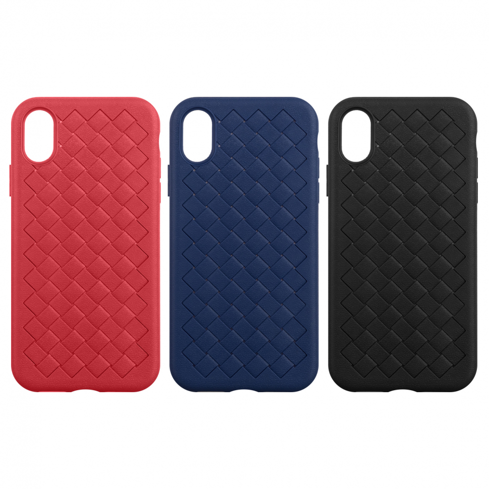 Чехол iPhone X/XS под кожу плетение