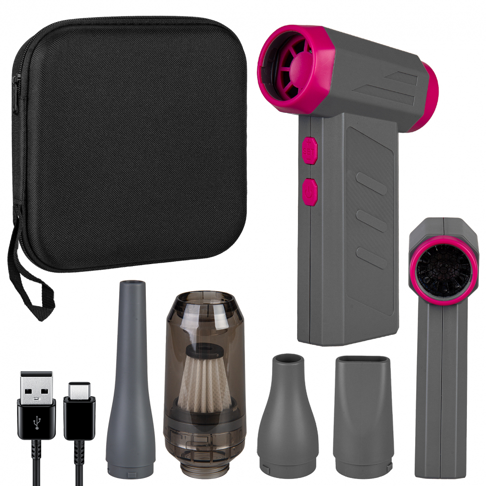 Турбовентилятор + пылесос 2 в1 TL4810-K  розовый (41шт/кор)