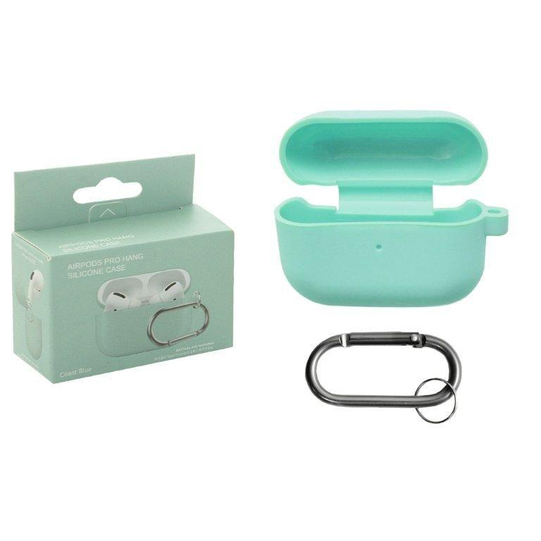 Чехол Airpods Pro Hang Silicon Сase с карабином Coast Blue
