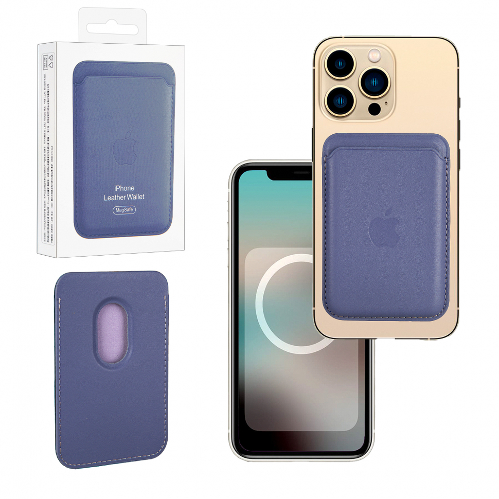 Чехол Leather Wallet Visteria iPhone 12 - 15 Pro Max (Анимация NFC Clear) с лого