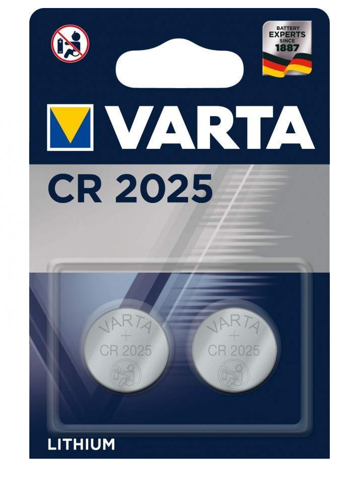 Батарейка Varta ELECTRONICS CR2025 BL2 Lithium 3V (6025) (2/20/200)