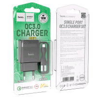 СЗУ C72Q USB на Micro USB 18W HOCO черное