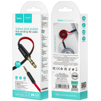 *Кабель UPA16 AUX 1M HOCO черно-красный