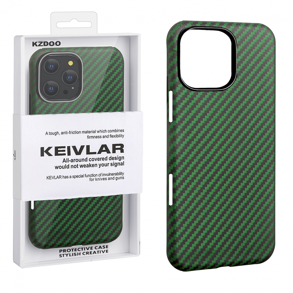Чехол iPhone 16 Pro Max Kevlar Green K-DOO