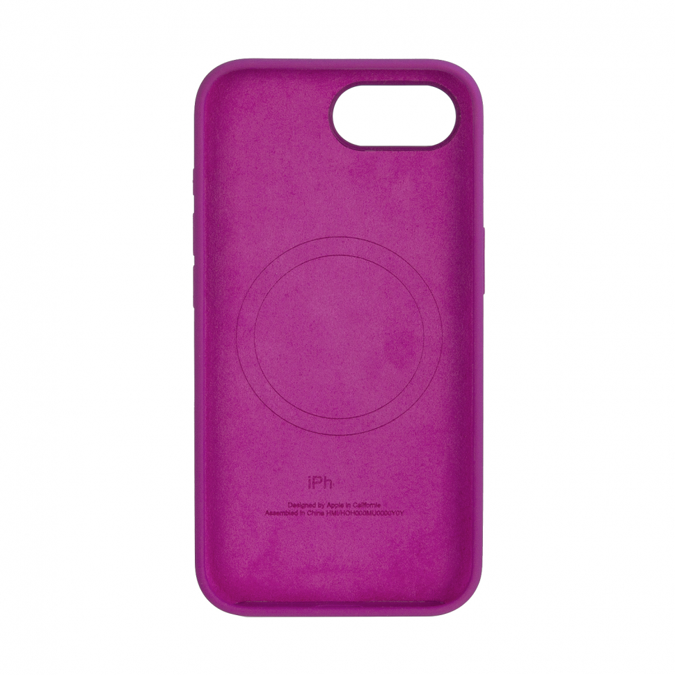 Чехол iPhone 16e Silicon Case  Fuchsia (MagSafe + анимация NFC) c LOGO