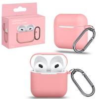 Чехол Airpods 4 с карабином №3 pink