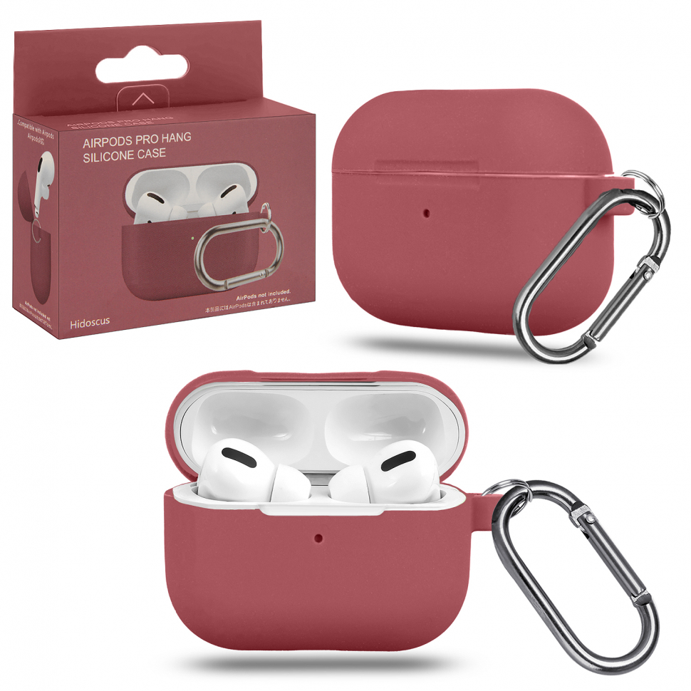 Чехол Airpods Pro Hang Silicon Сase с карабином Hidoscus