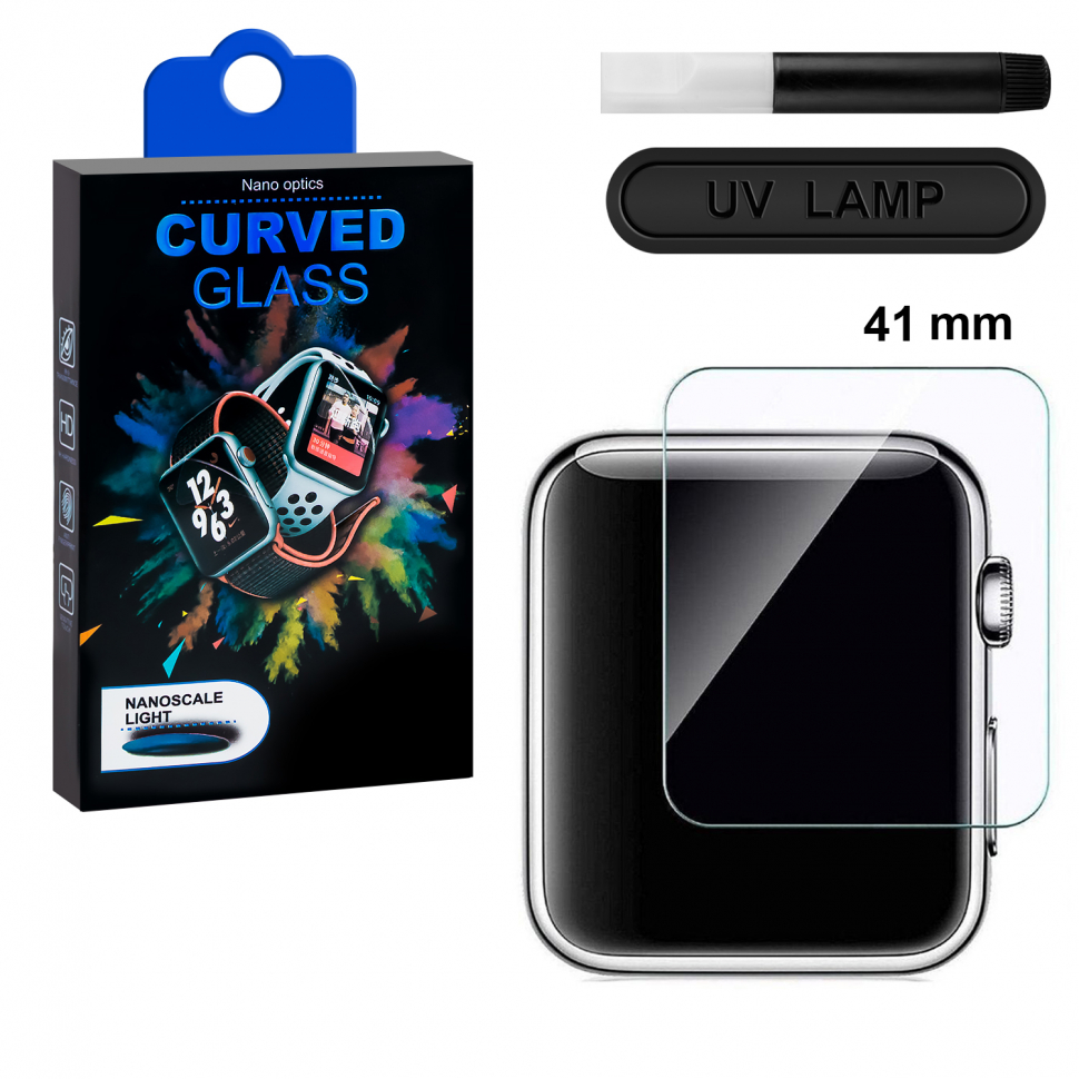 Защитное стекло Apple Watch 41mm UV Glue