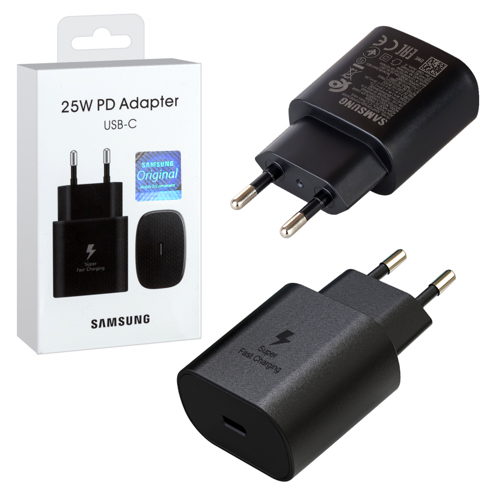 Переходник СЗУ на Type-C 25W PD Samsung черное